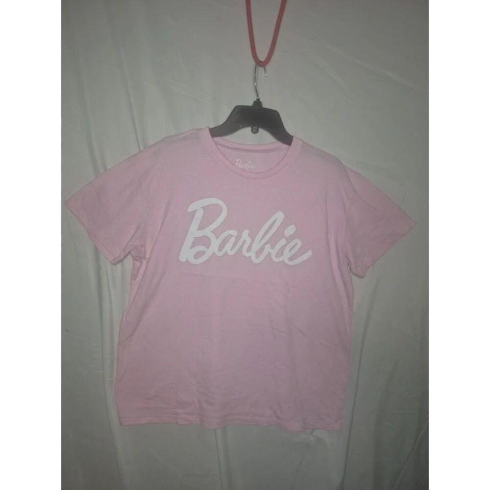 Barbie Women's Size XXL Light Pink Classic Script Logo